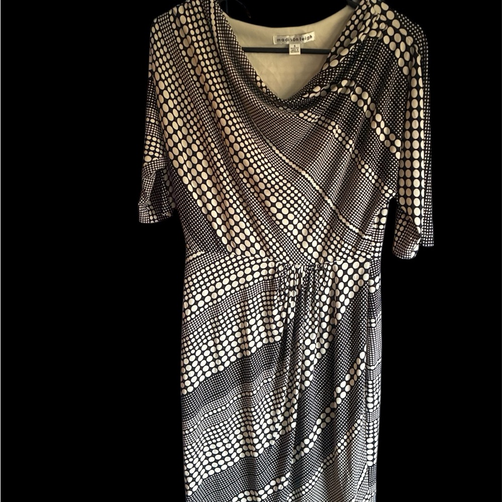 Madison Leigh Black and White Asymmetrical Dress